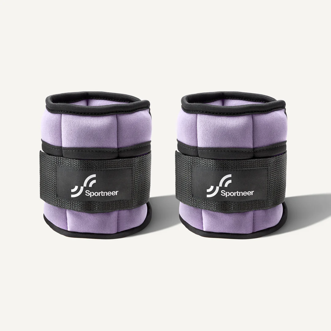 Adjustable Ankle Weights Set - 1 Pair (2-10 lbs) Removable Sandbags for Women & Men